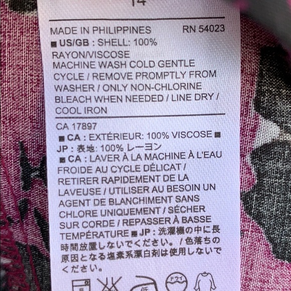 Banana Republic Purple Burgundy Floral Print Top - Picture 7 of 7